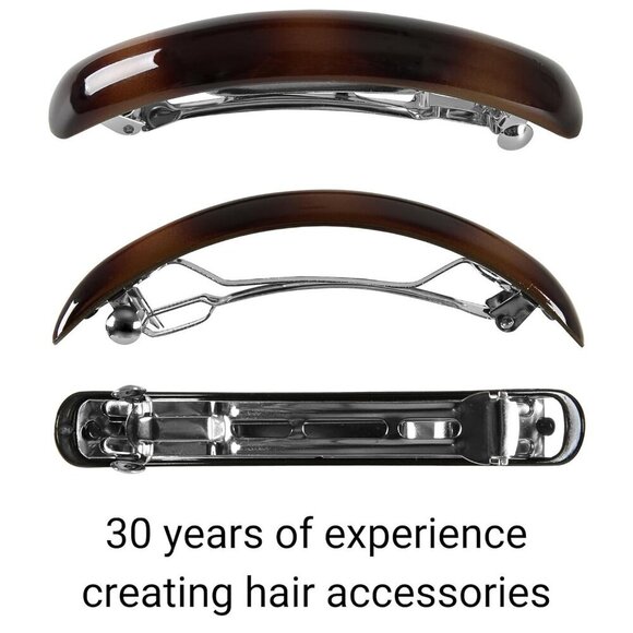Tortoise Shell Hair Clips Set of 3 Elegant Updo Bun Ponytail Accessories main image 4